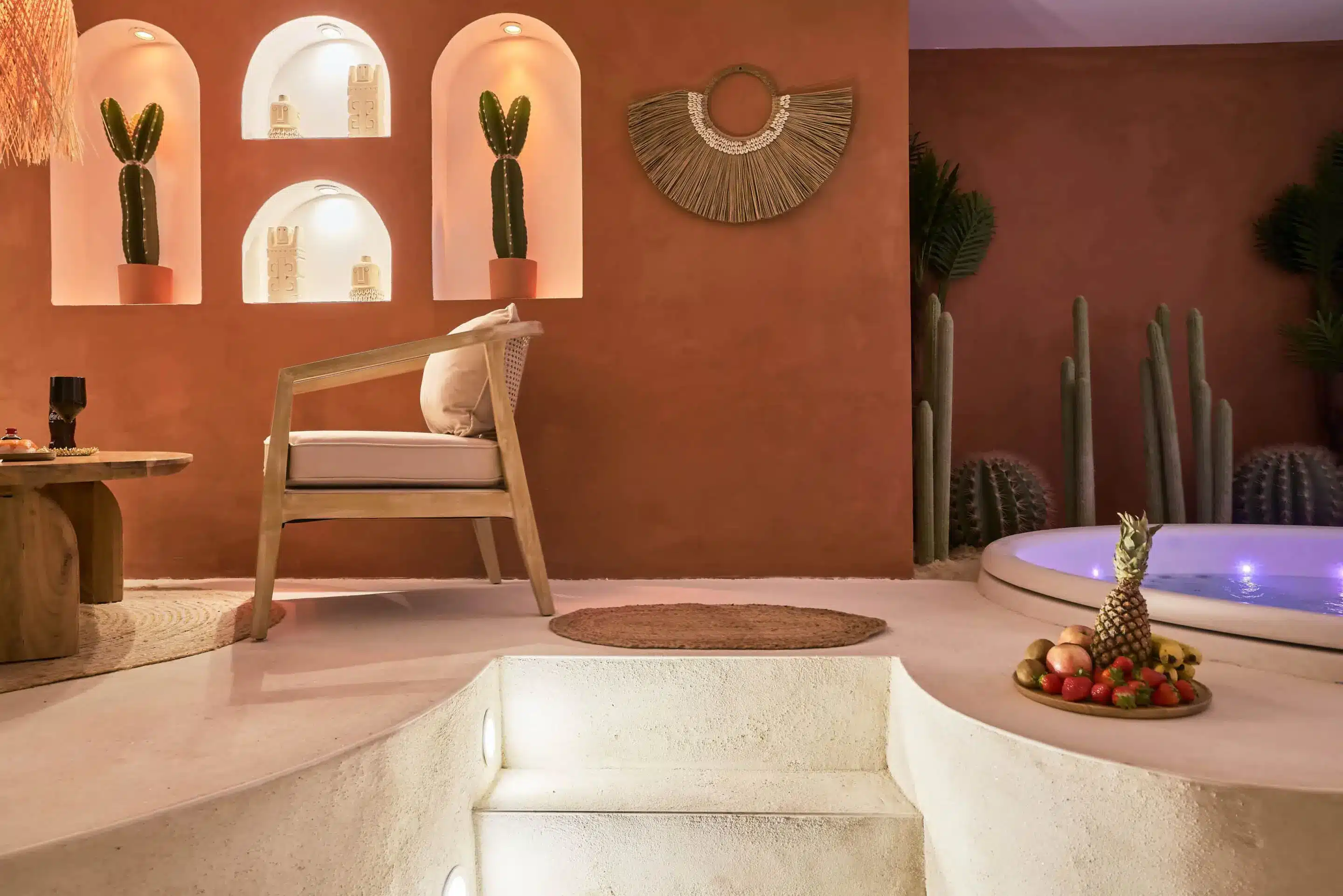 Suite Salsa 14 Accès jacuzzi privatif depuis la chambre